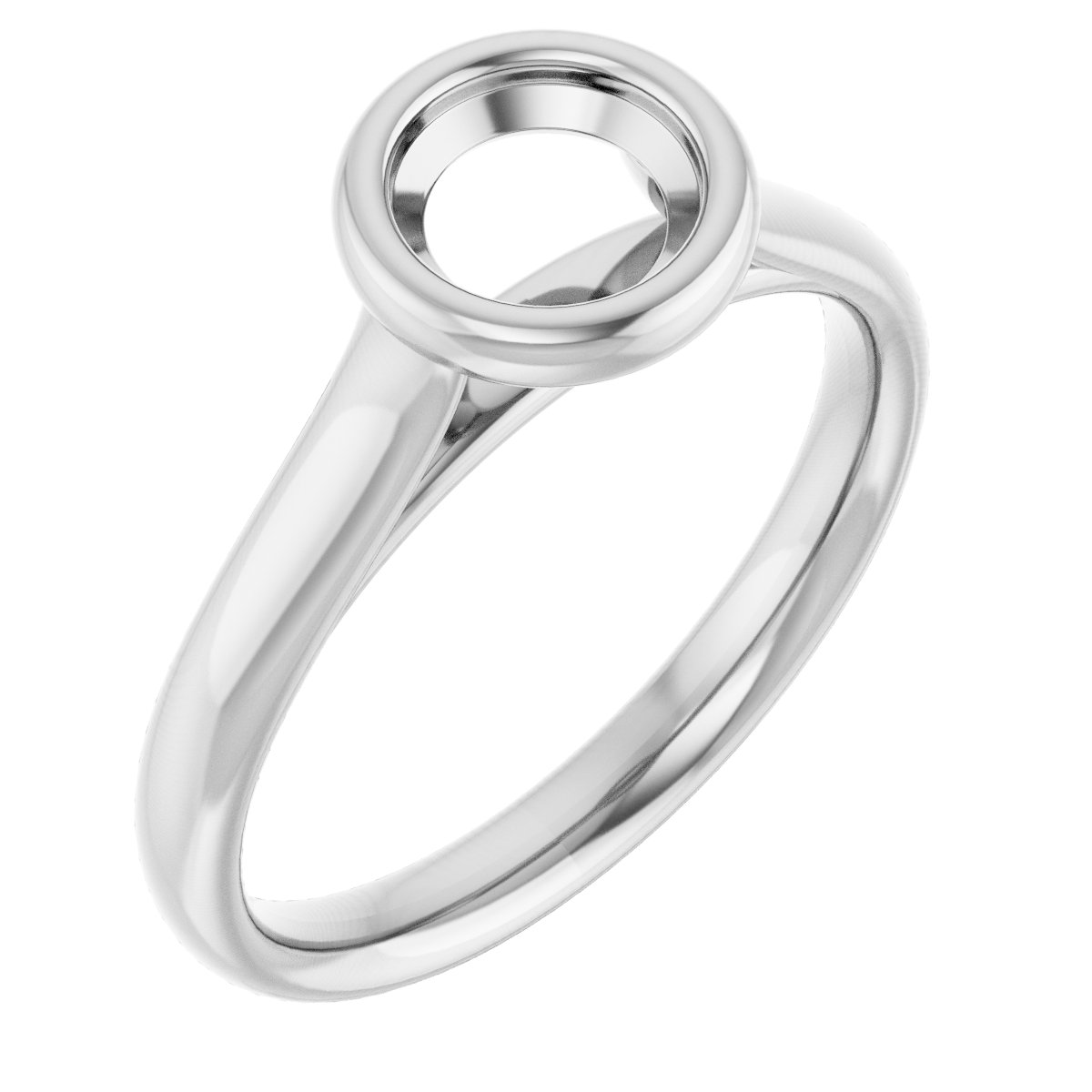 Bezel-Set Solitaire Engagement Ring