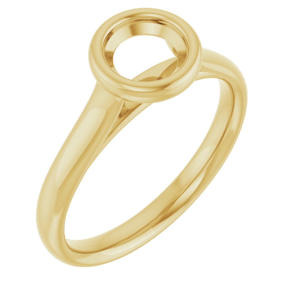 Bezel-Set Solitaire Engagement Ring