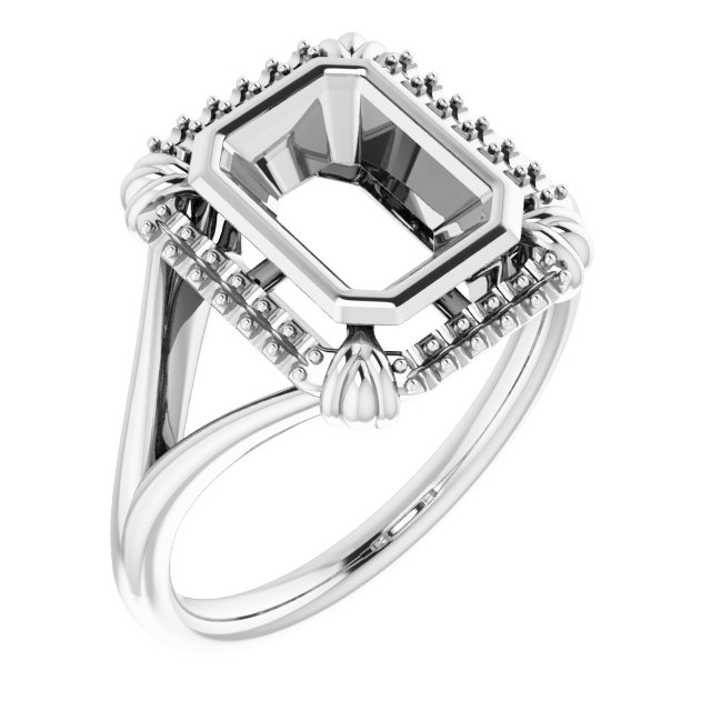 Bezel-Set Halo-Style Ring