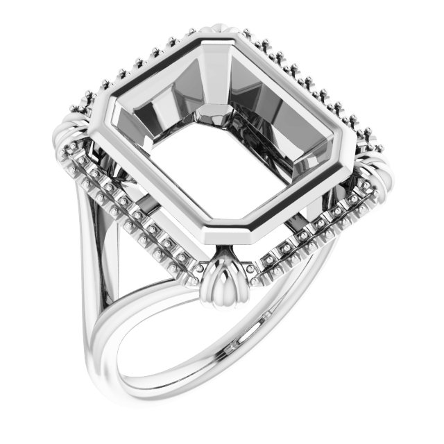 Bezel-Set Halo-Style Ring