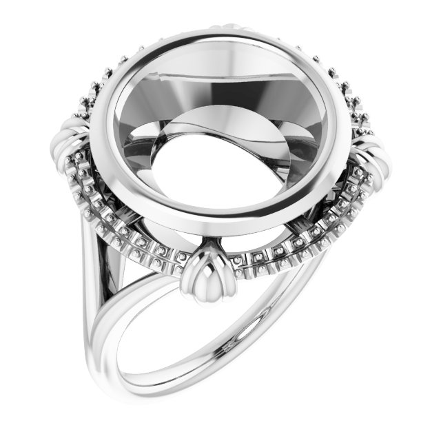 Bezel-Set Halo-Style Ring