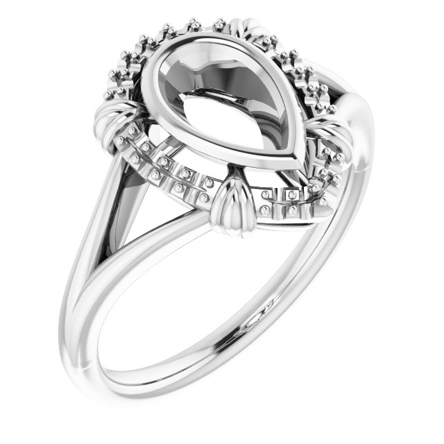 Bezel-Set Halo-Style Ring