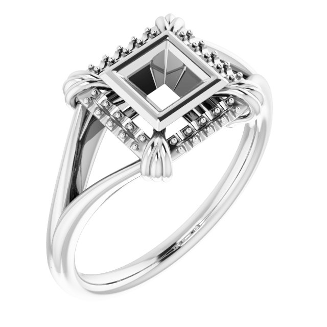 Bezel-Set Halo-Style Ring