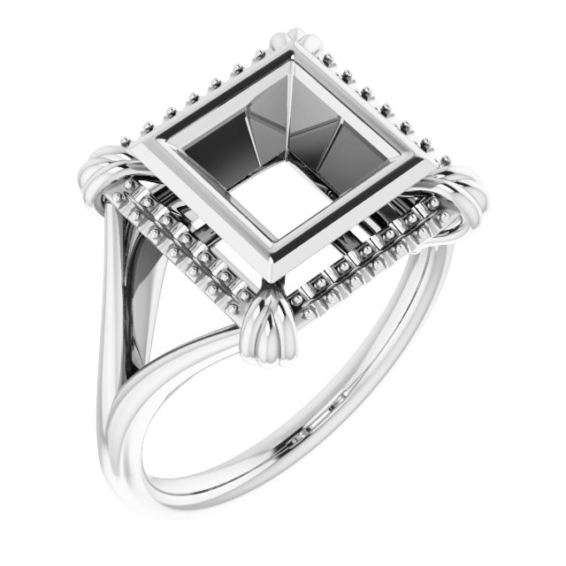Bezel-Set Halo-Style Ring