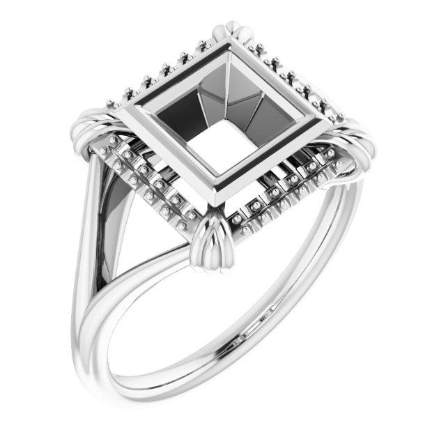 Bezel-Set Halo-Style Ring