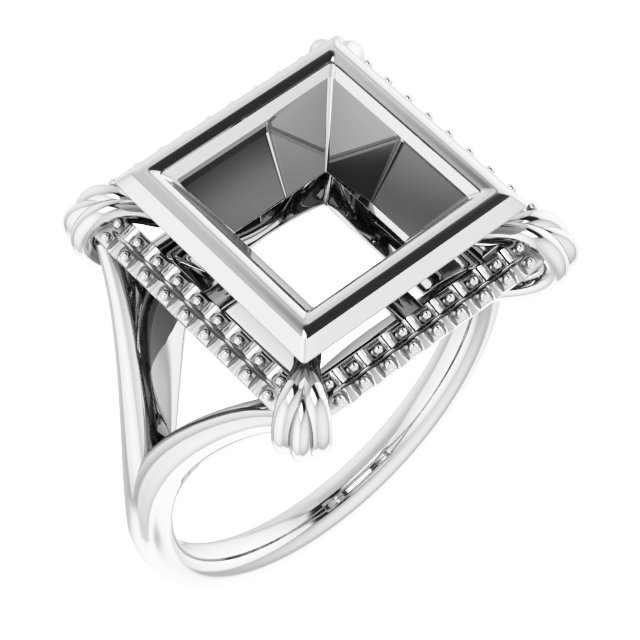 Bezel-Set Halo-Style Ring