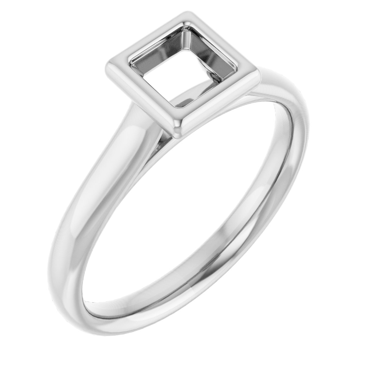 Bezel-Set Solitaire Engagement Ring