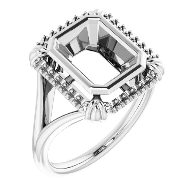Bezel-Set Halo-Style Ring