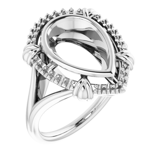 Bezel-Set Halo-Style Ring