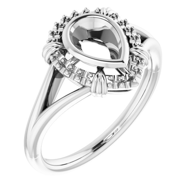 Bezel-Set Halo-Style Ring