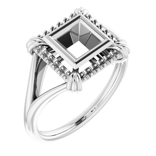 Bezel-Set Halo-Style Ring