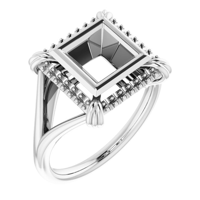 Bezel-Set Halo-Style Ring