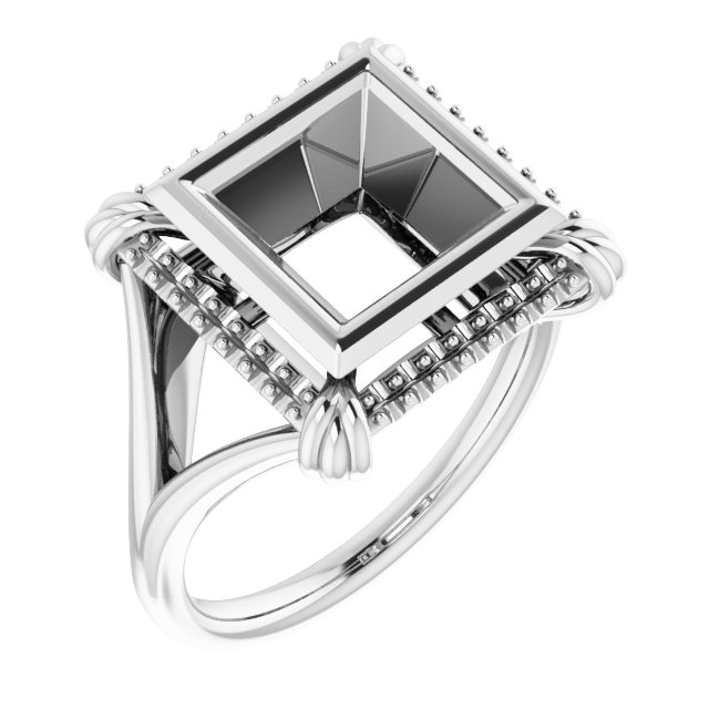 Bezel-Set Halo-Style Ring