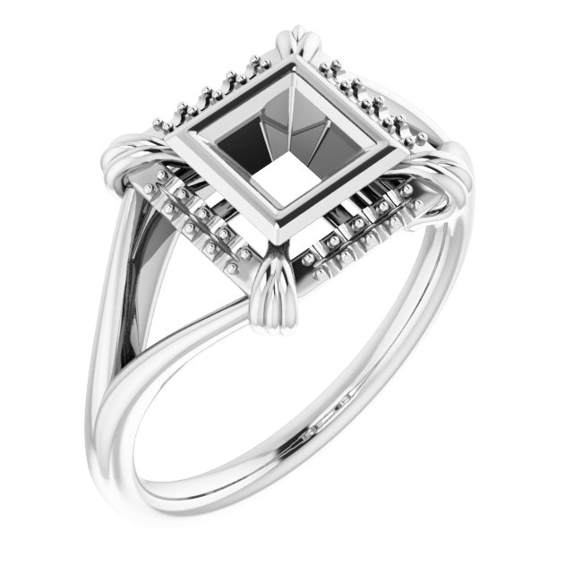 Bezel-Set Halo-Style Ring