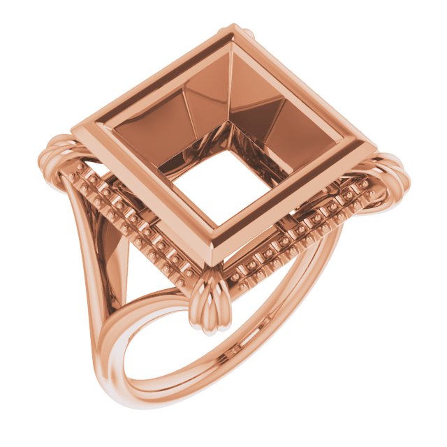 Bezel-Set Halo-Style Ring