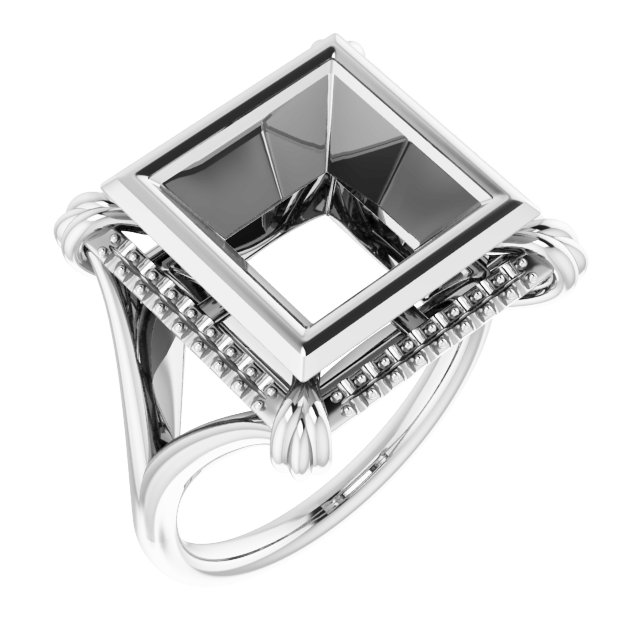 Bezel-Set Halo-Style Ring