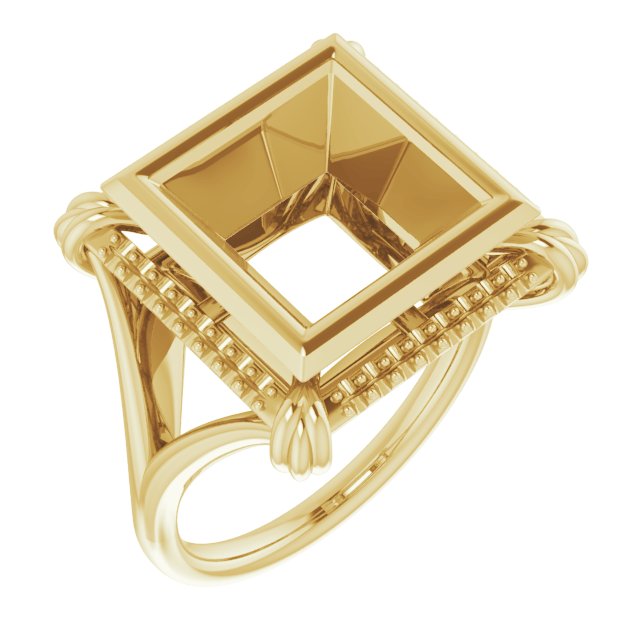 Bezel-Set Halo-Style Ring