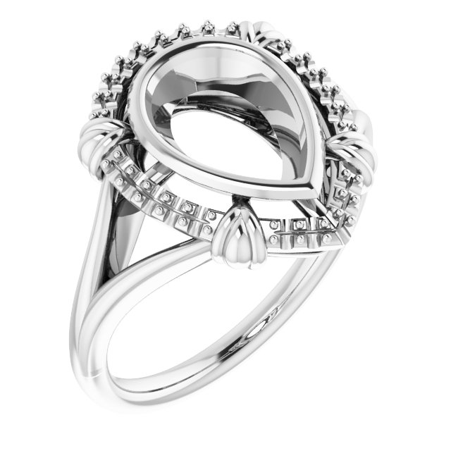 Bezel-Set Halo-Style Ring