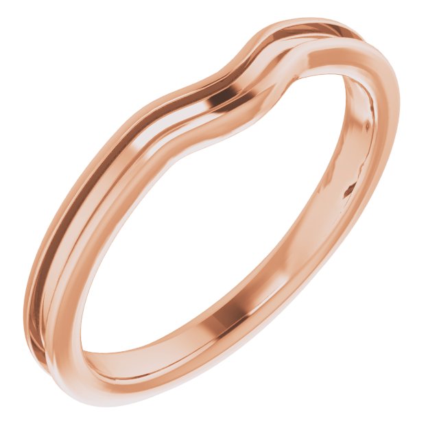 14K Rose 1/3 CTW Diamond Band for 7x5 mm Oval Ring