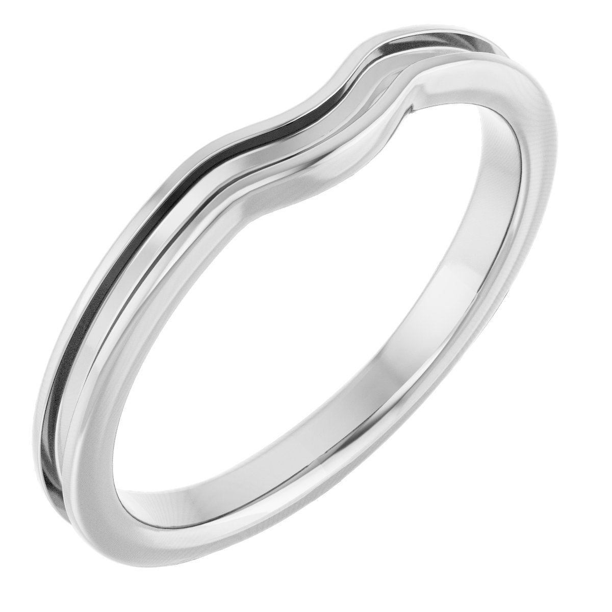 14K White 1/4 CTW Diamond Band for 6.5 mm Round Ring