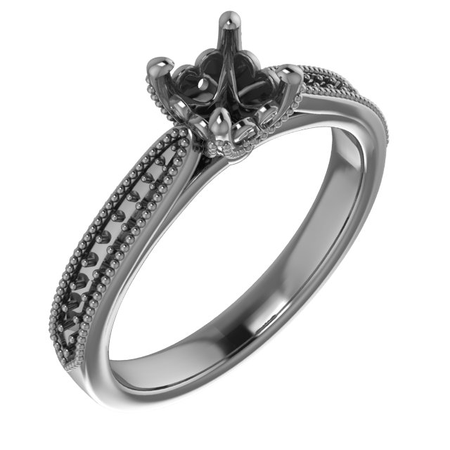 4 mm Square Engagement Ring Mounting