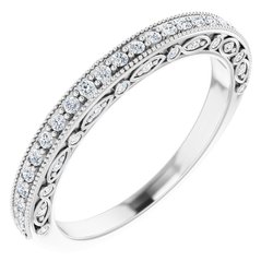 Vintage-Inspired Halo-Style Engagement Ring or Band