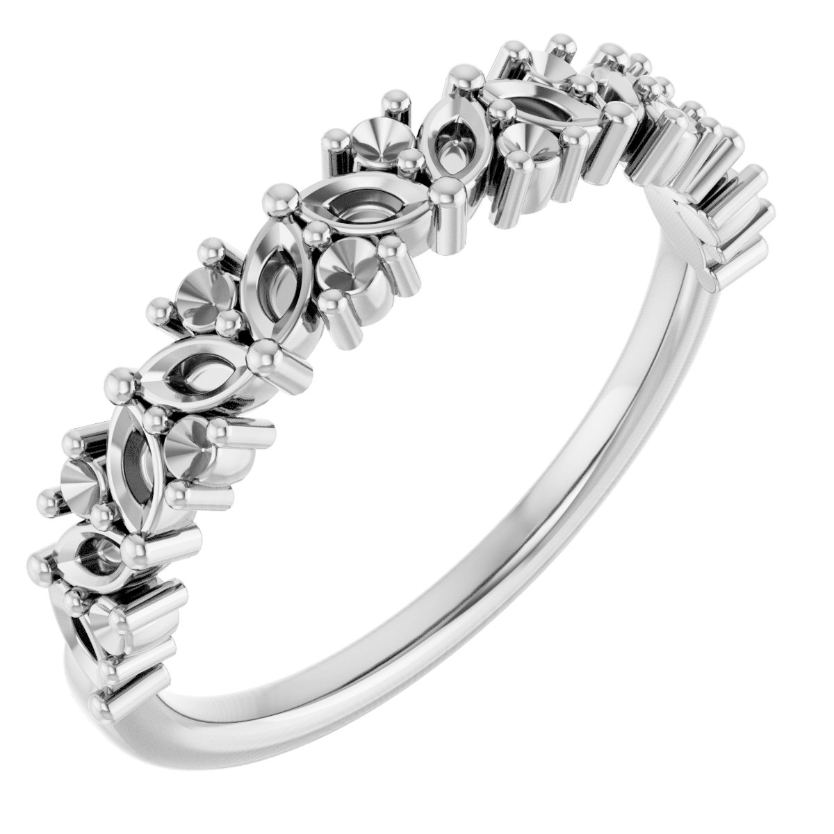 14K White 1/2 CTW Natural Diamond Anniversary Band