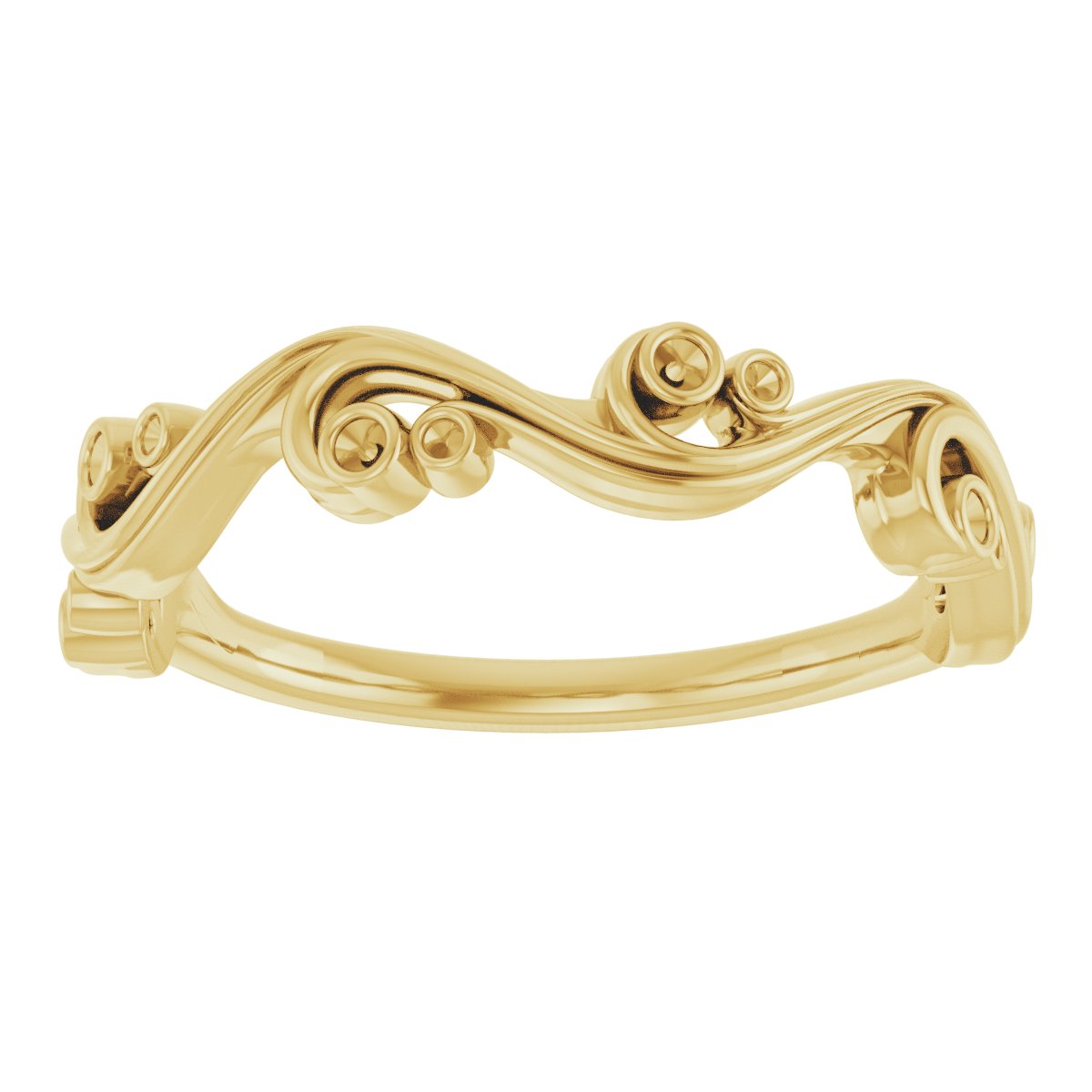 14K Yellow .05 CTW Diamond Sculptural-Inspired Anniversary Band