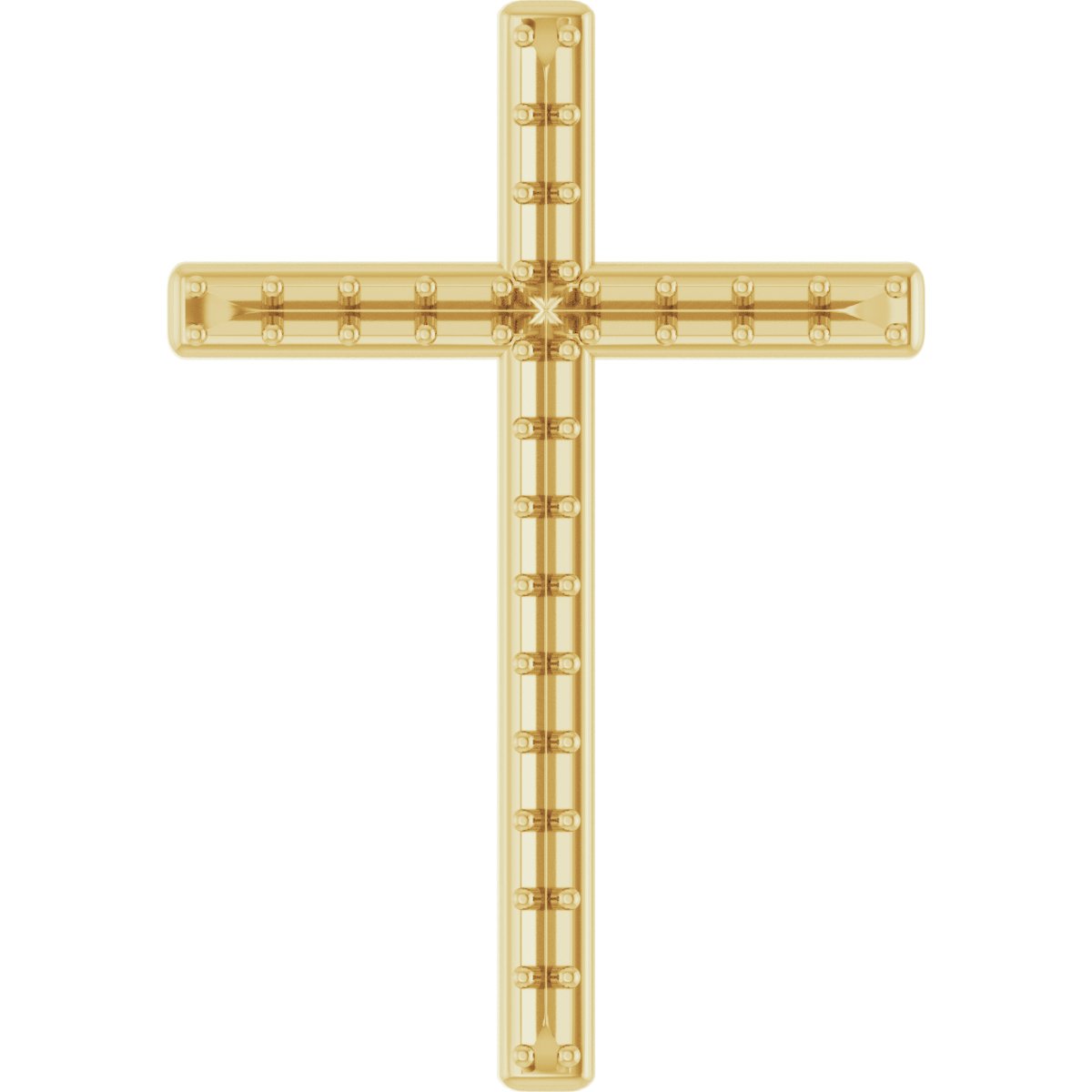 14K Yellow 1 CTW Natural Diamond Cross Pendant