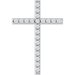 14K White 5/8 CTW Natural Diamond Cross Pendant