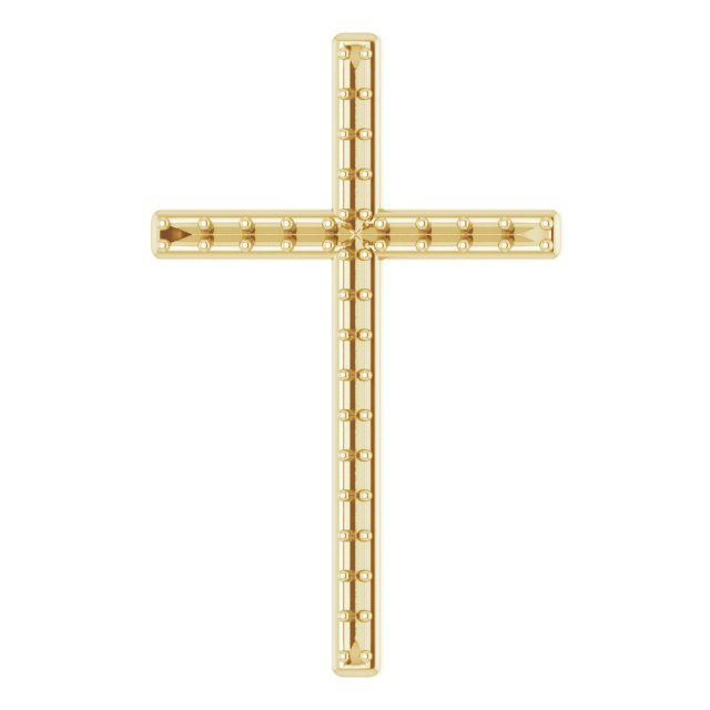 14K Yellow 1/2 CTW Natural Diamond Cross Pendant