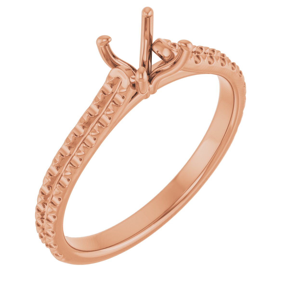 French-Set Accented Engagement Ring or Band
