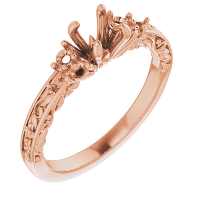 Accented Sculptural Engagement Ring or Band