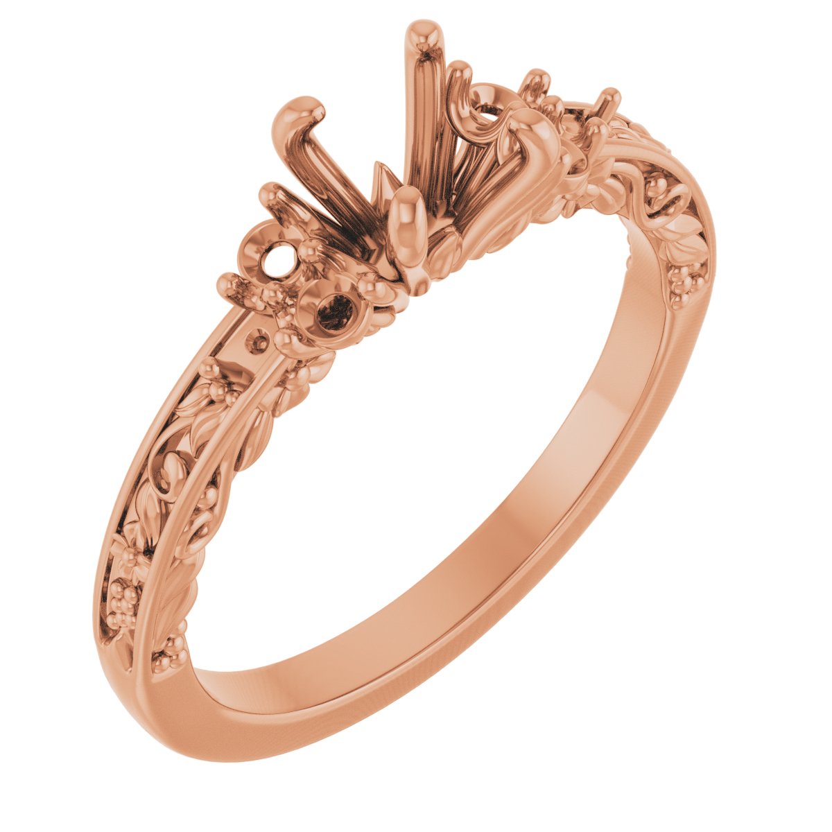 Accented Sculptural Engagement Ring or Band