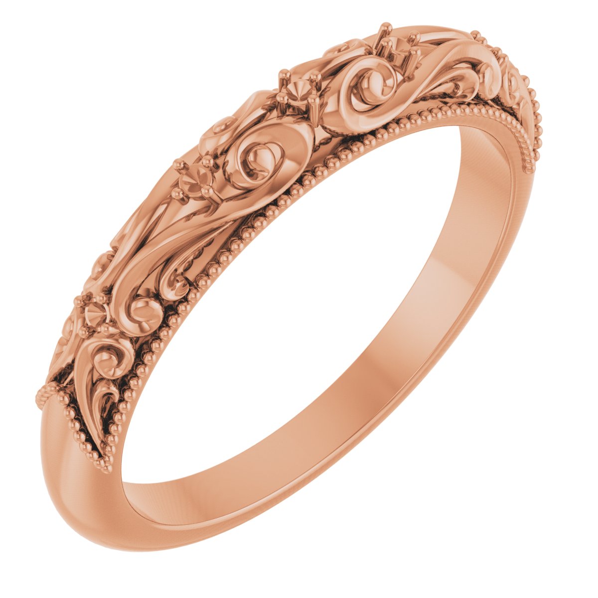 Accented Sculptural Engagement Ring or Band