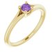 14K Yellow Natural Amethyst Youth Solitaire Ring