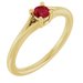 14K Yellow Natural Ruby Youth Solitaire Ring