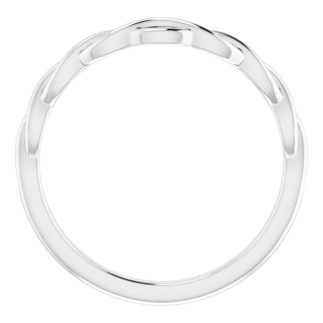 14K White Gold Band  