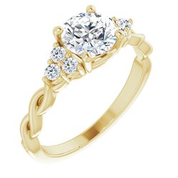 Infinity-Inspired Accented Engagement Ring or Band