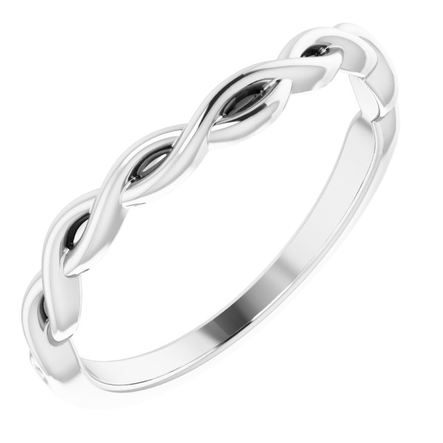 14K White Gold Band  