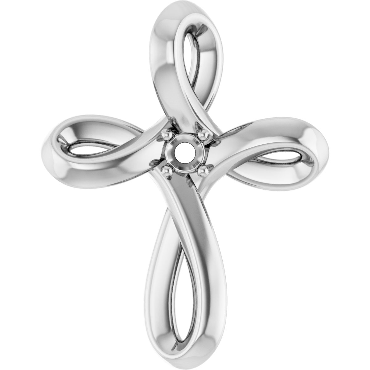 Solitaire Cross Necklace or Pendant
