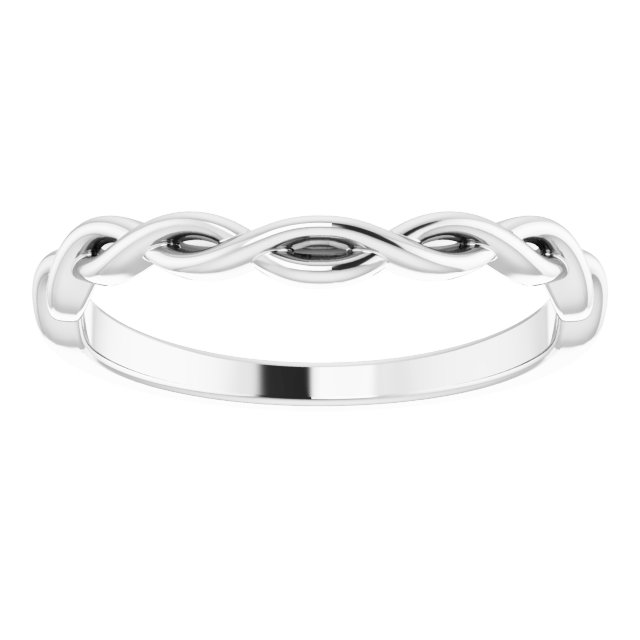 14K White Gold Band  
