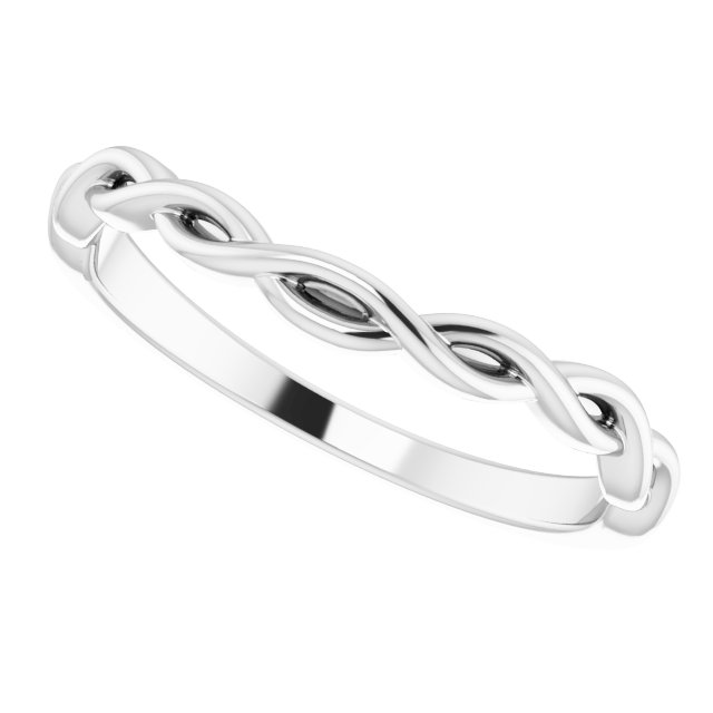 14K White Gold Band  