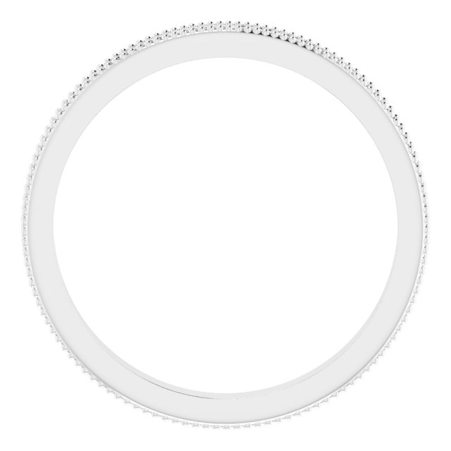 14K White 2.5 mm Sculptural-Inspired Band Size 10