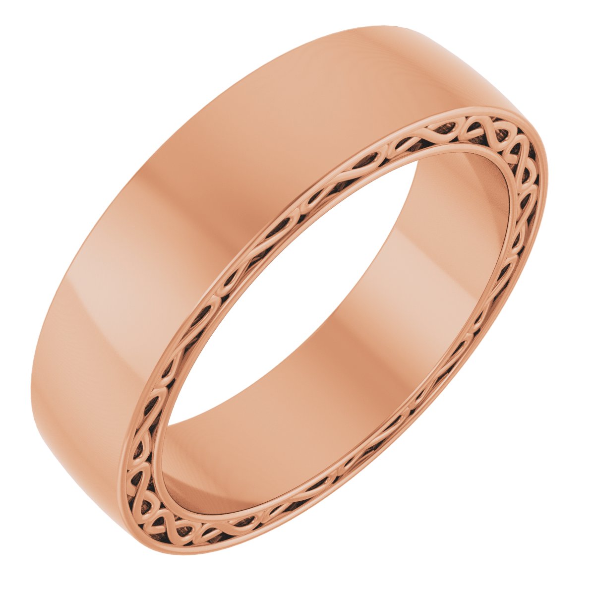 14K Rose 6 mm Infinity-Inspired Band Size 10