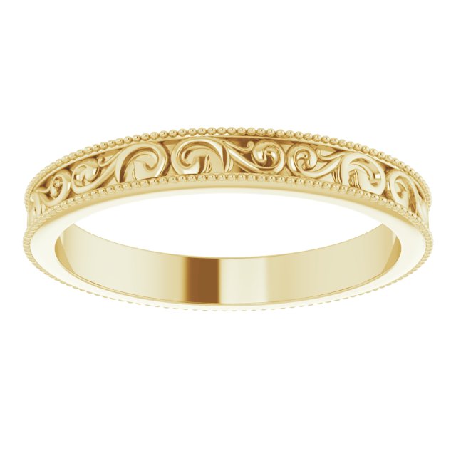 14K Yellow 4 mm Sculptural-Inspired Band Size 11.5