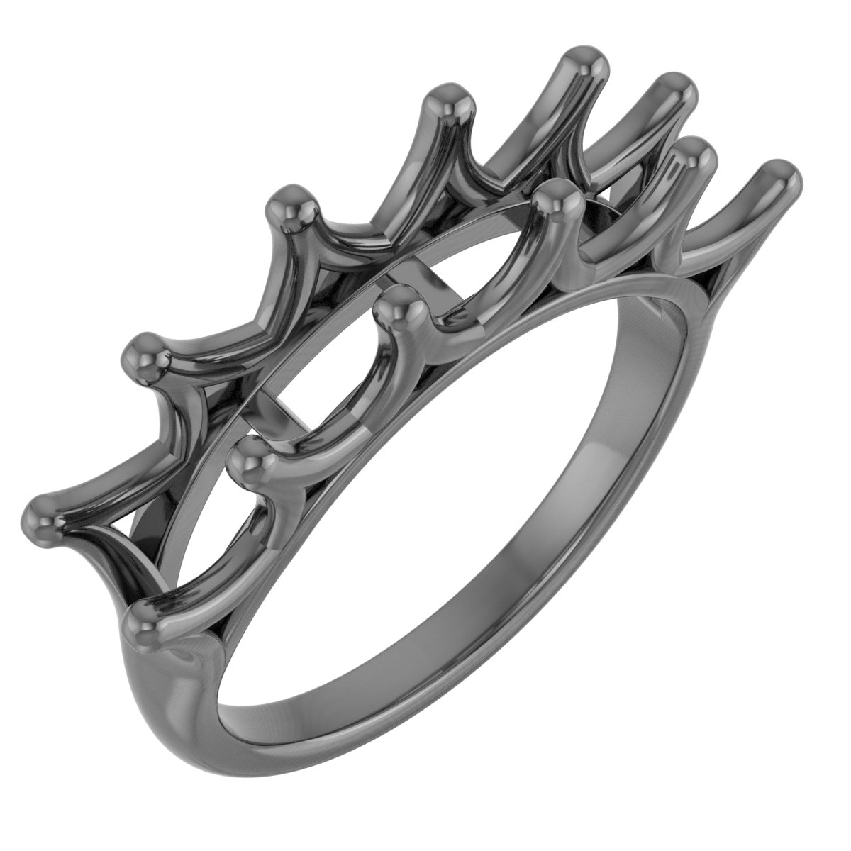 6x4 mm Emerald Anniversary Band Mounting