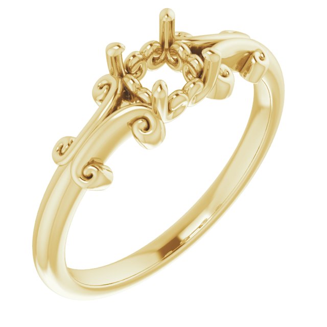 Sculptural Solitaire Ring