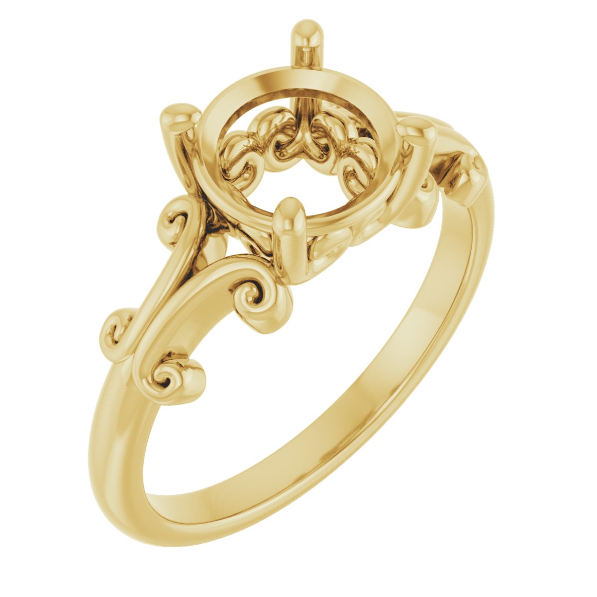 Sculptural Solitaire Ring