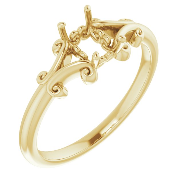Sculptural Solitaire Ring